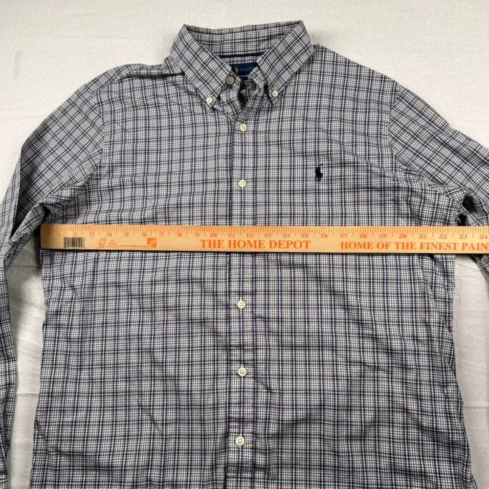 Polo Ralph Lauren Performance Shirt Mens L Plaid Button Down Stretch Preppy